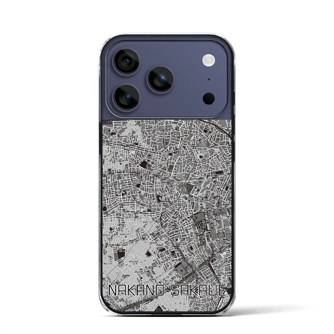 【中野坂上(東京都)】地図柄iPhoneケース(クリアタイプ)