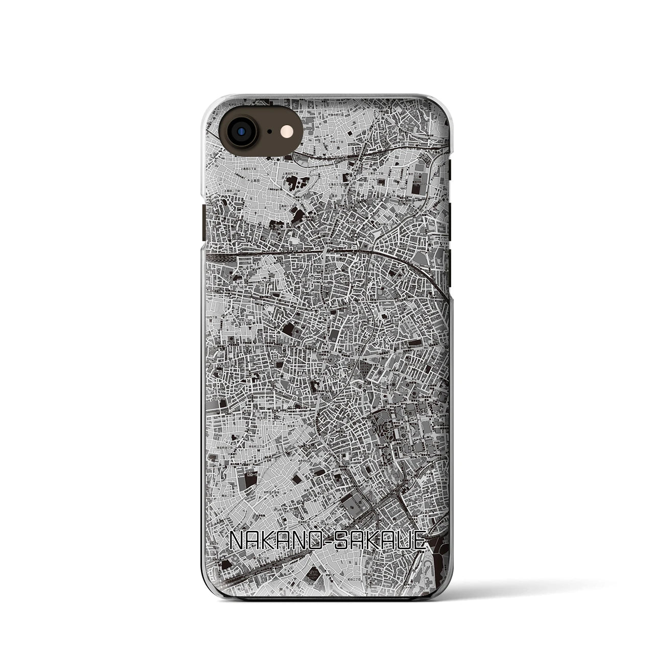 【中野坂上(東京都)】地図柄iPhoneケース(クリアタイプ)