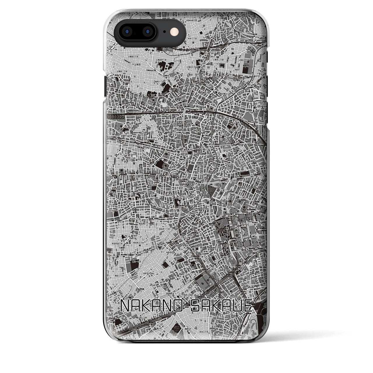 【中野坂上(東京都)】地図柄iPhoneケース(クリアタイプ)