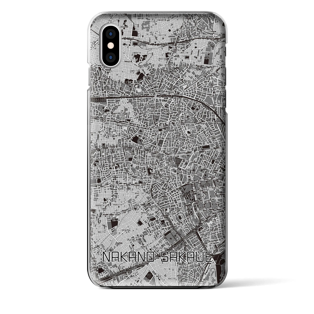 【中野坂上(東京都)】地図柄iPhoneケース(クリアタイプ)