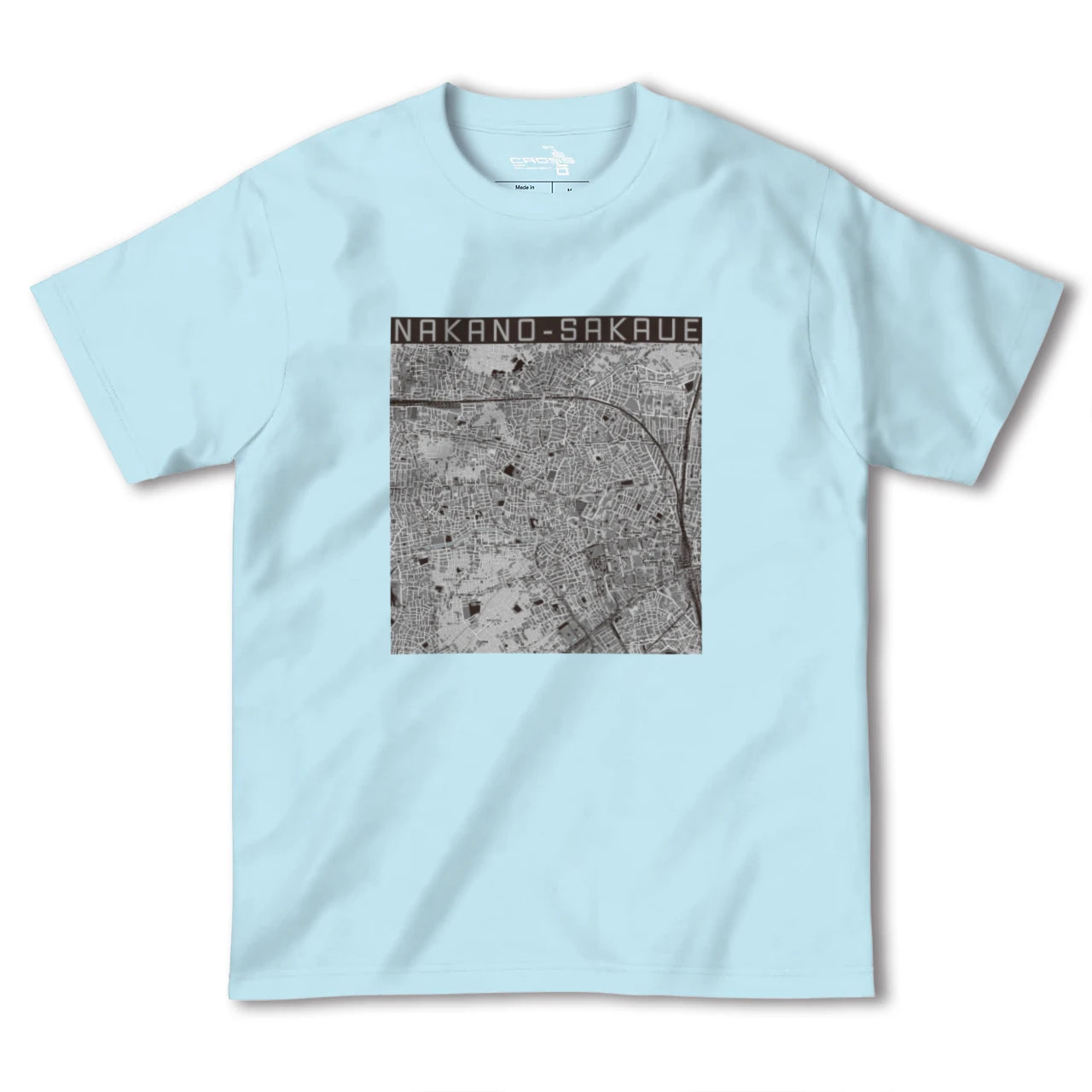【中野坂上(東京都)】地図柄ヘビーウェイトTシャツ