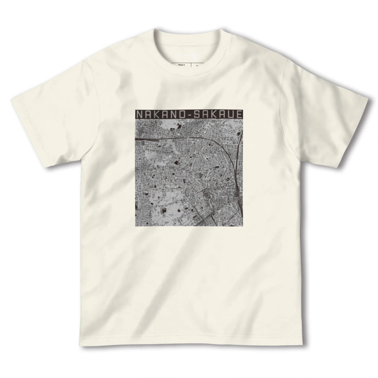 【中野坂上(東京都)】地図柄ヘビーウェイトTシャツ