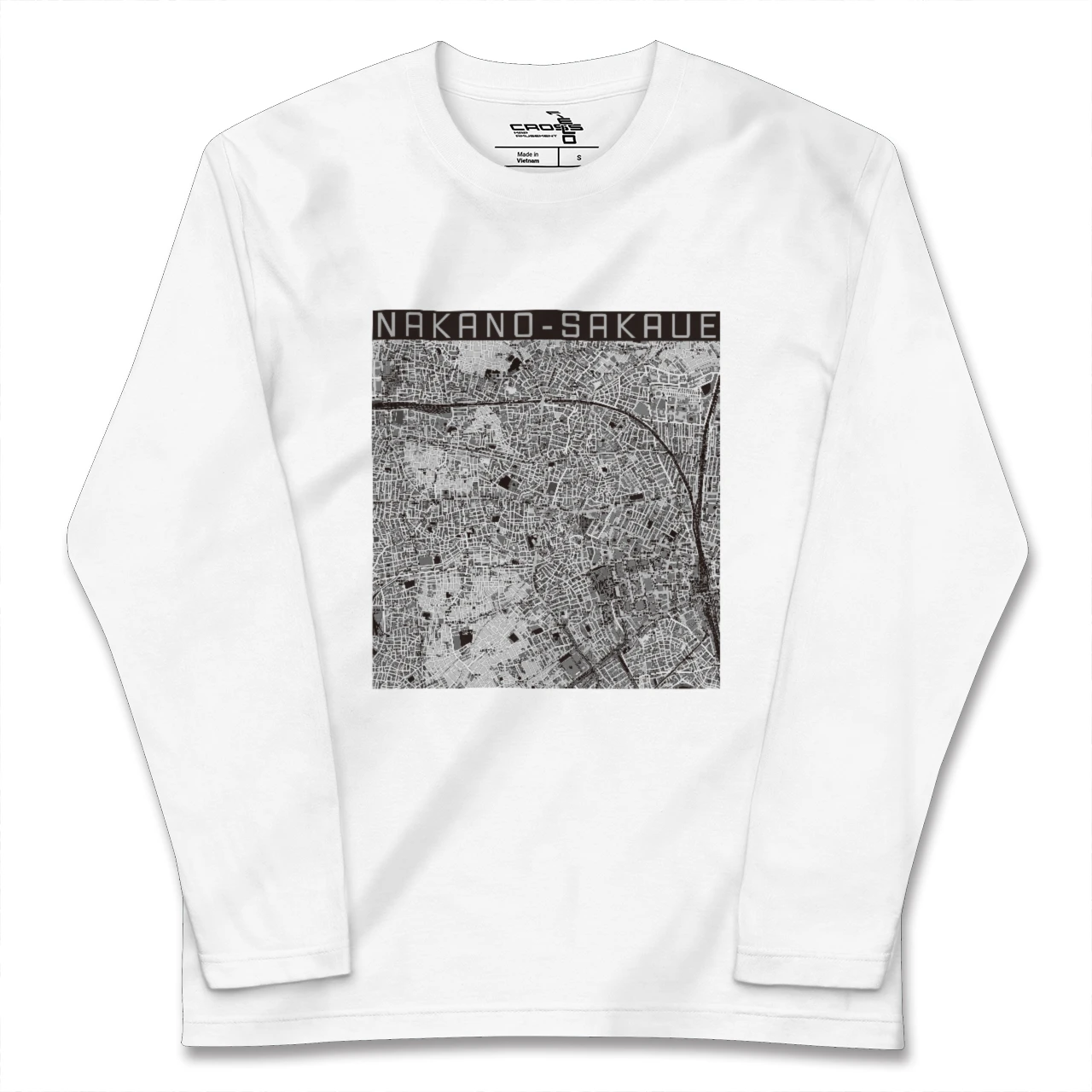 【中野坂上(東京都)】地図柄ロングスリーブTシャツ