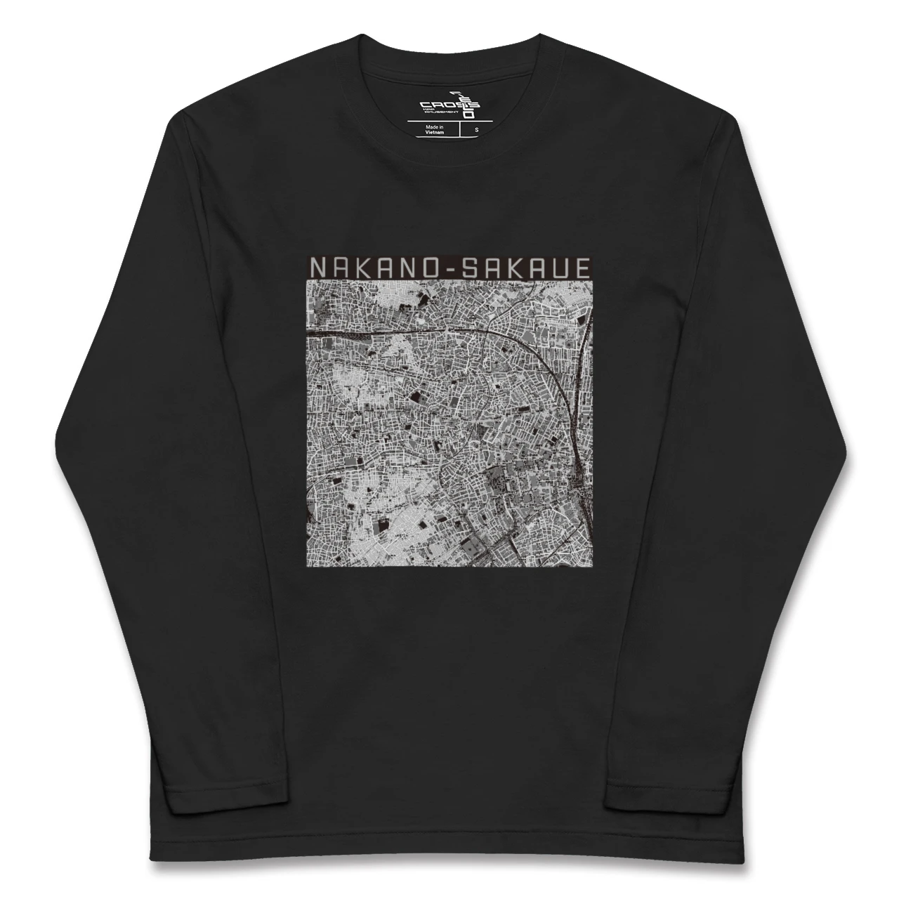 【中野坂上(東京都)】地図柄ロングスリーブTシャツ