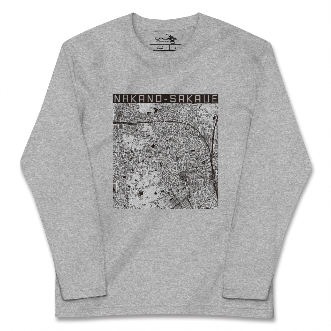 【中野坂上(東京都)】地図柄ロングスリーブTシャツ