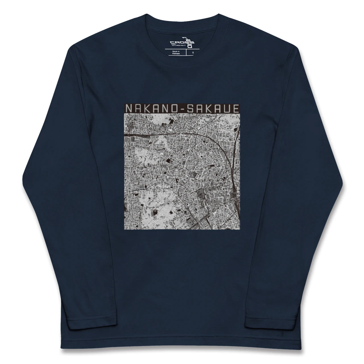 【中野坂上(東京都)】地図柄ロングスリーブTシャツ