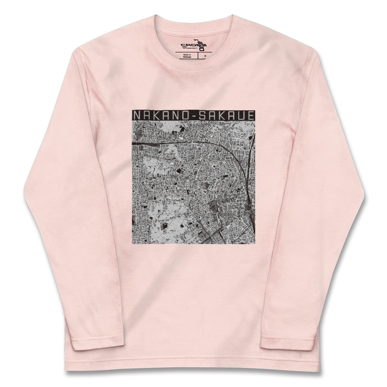 【中野坂上(東京都)】地図柄ロングスリーブTシャツ