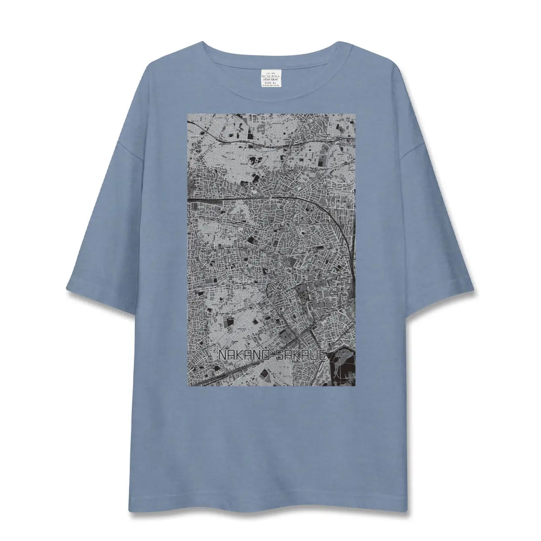【中野坂上(東京都)】地図柄ビッグシルエットTシャツ