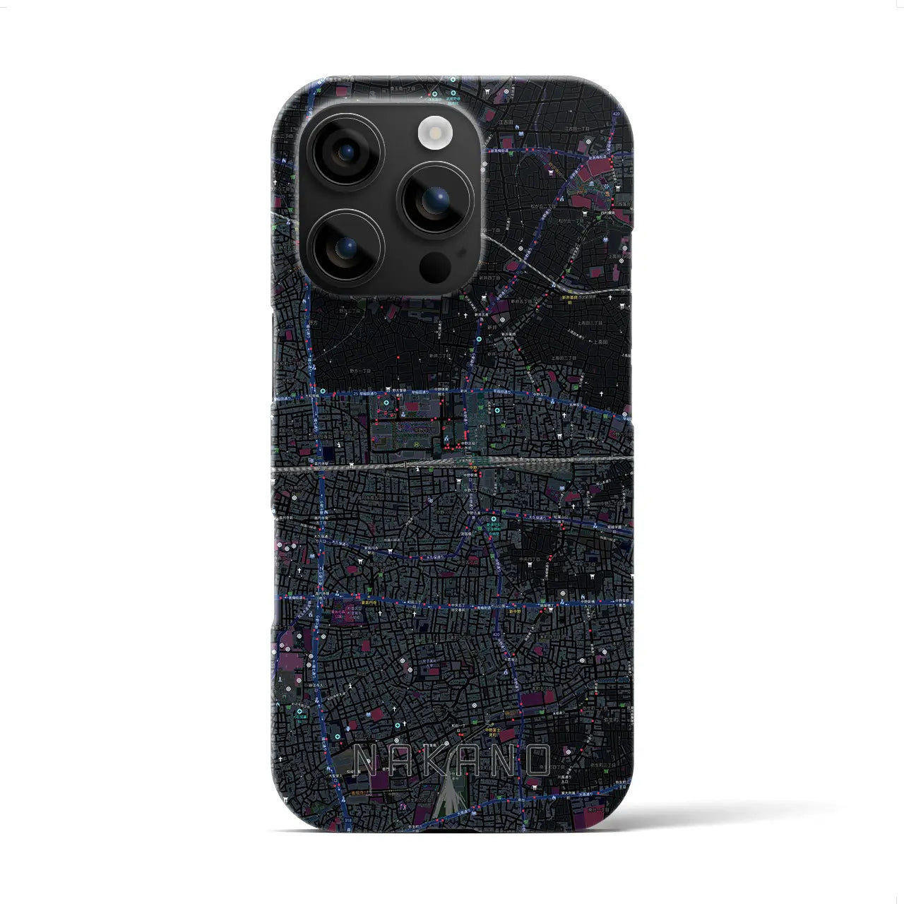 【中野2(東京都)】地図柄iPhoneケース(バックカバータイプ)