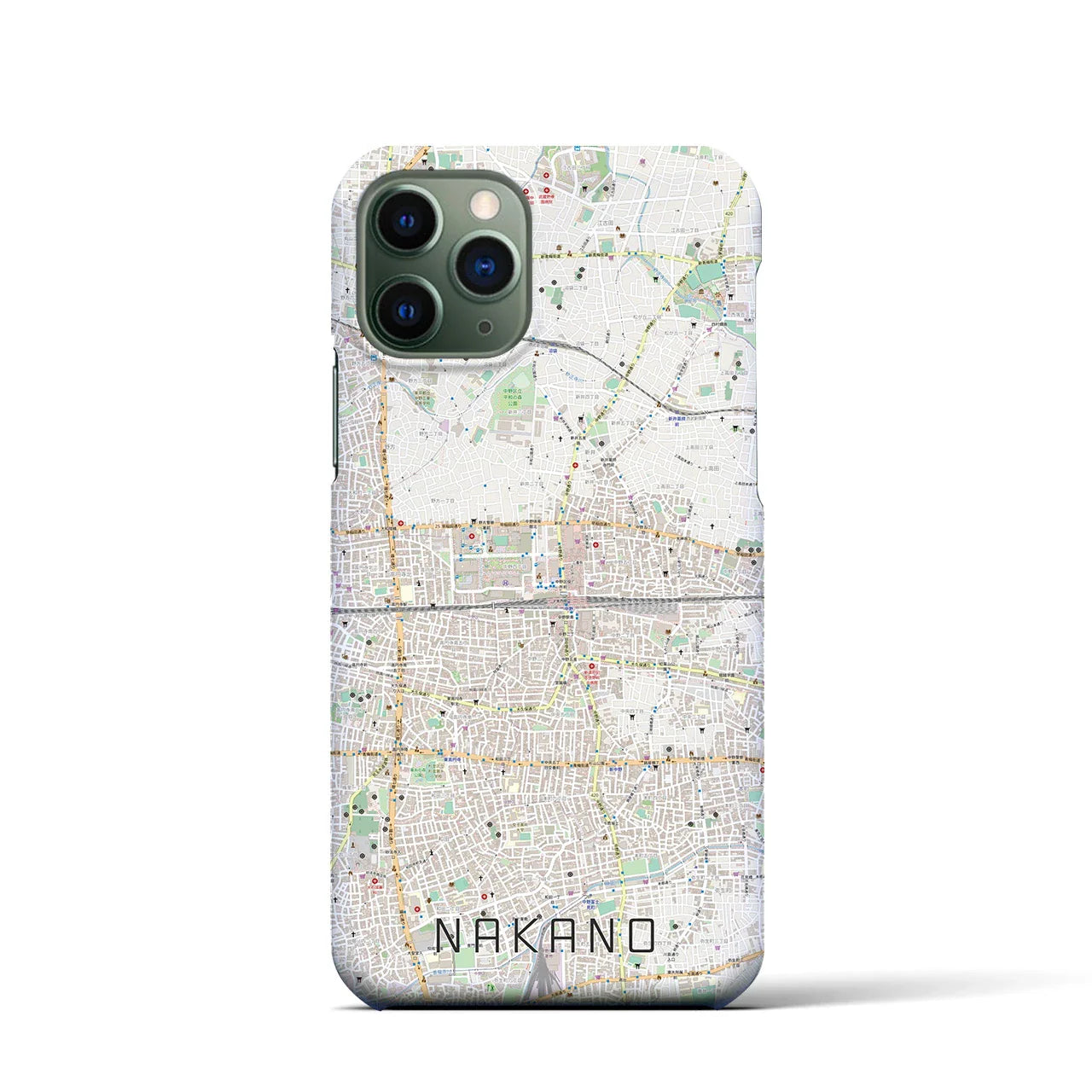 【中野2(東京都)】地図柄iPhoneケース(バックカバータイプ)