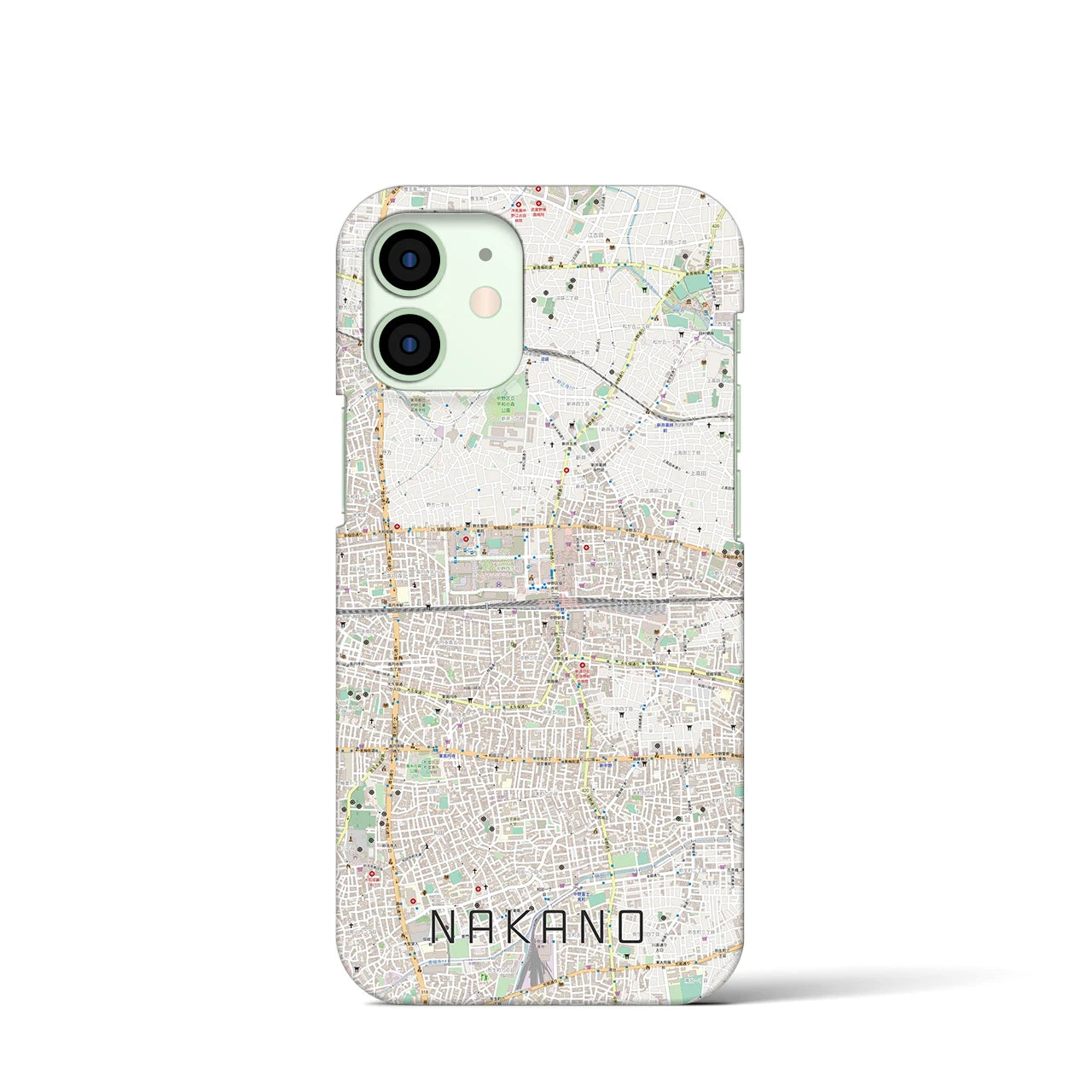 【中野2(東京都)】地図柄iPhoneケース(バックカバータイプ)