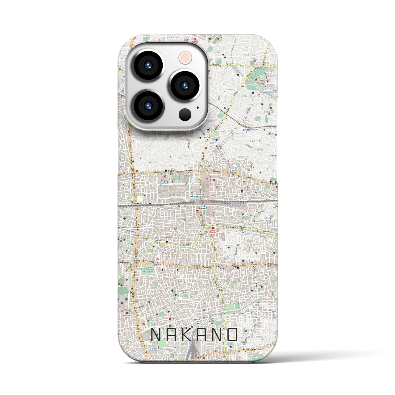 【中野2(東京都)】地図柄iPhoneケース(バックカバータイプ)