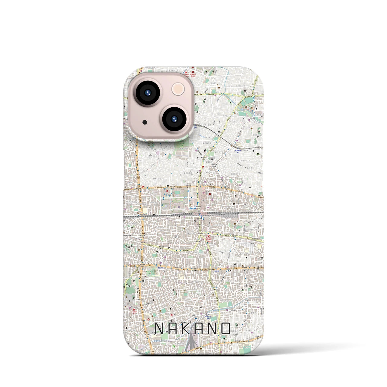 【中野2(東京都)】地図柄iPhoneケース(バックカバータイプ)