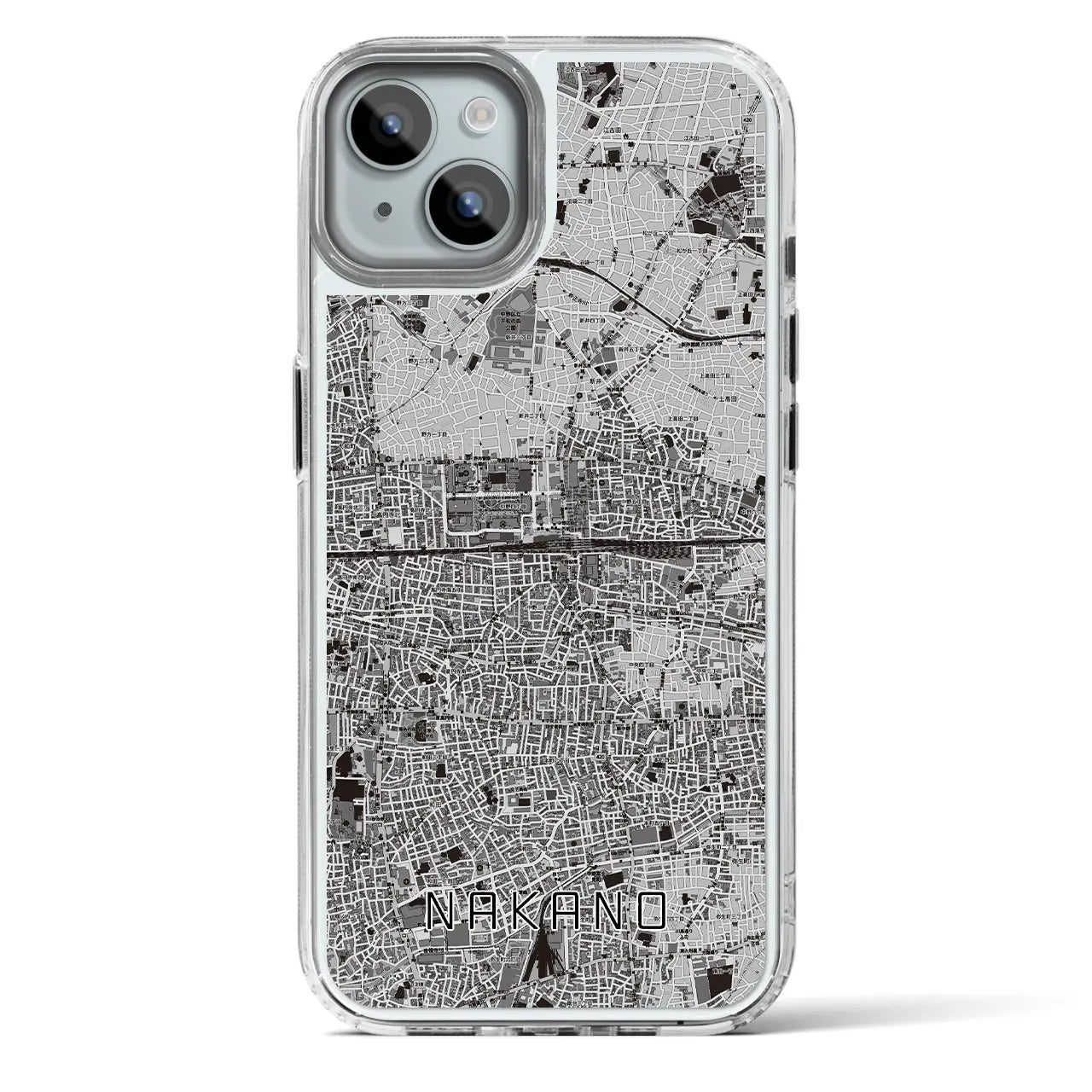 【中野2(東京都)】地図柄iPhoneケース(MagSafeタイプ)