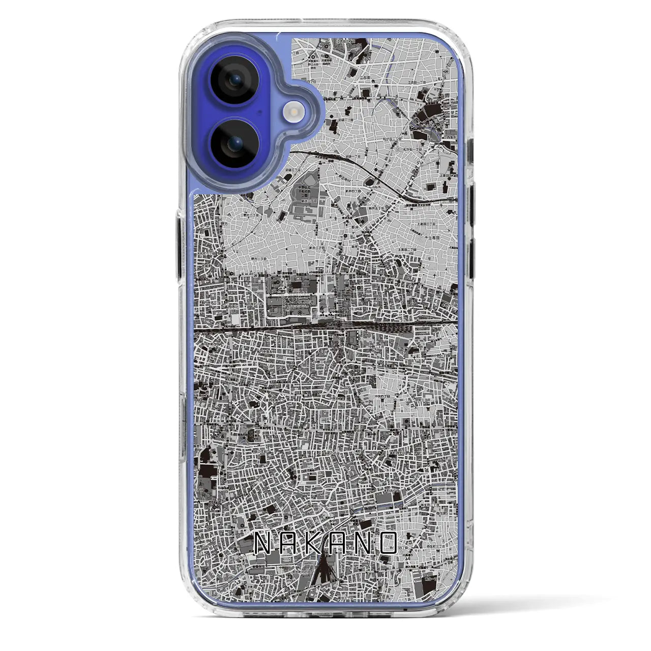 【中野2(東京都)】地図柄iPhoneケース(MagSafeタイプ)