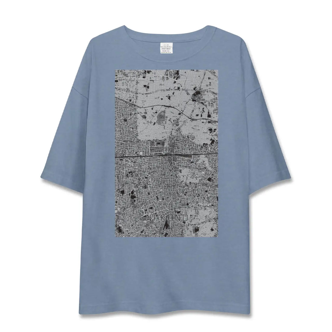 【中野2(東京都)】地図柄ビッグシルエットTシャツ