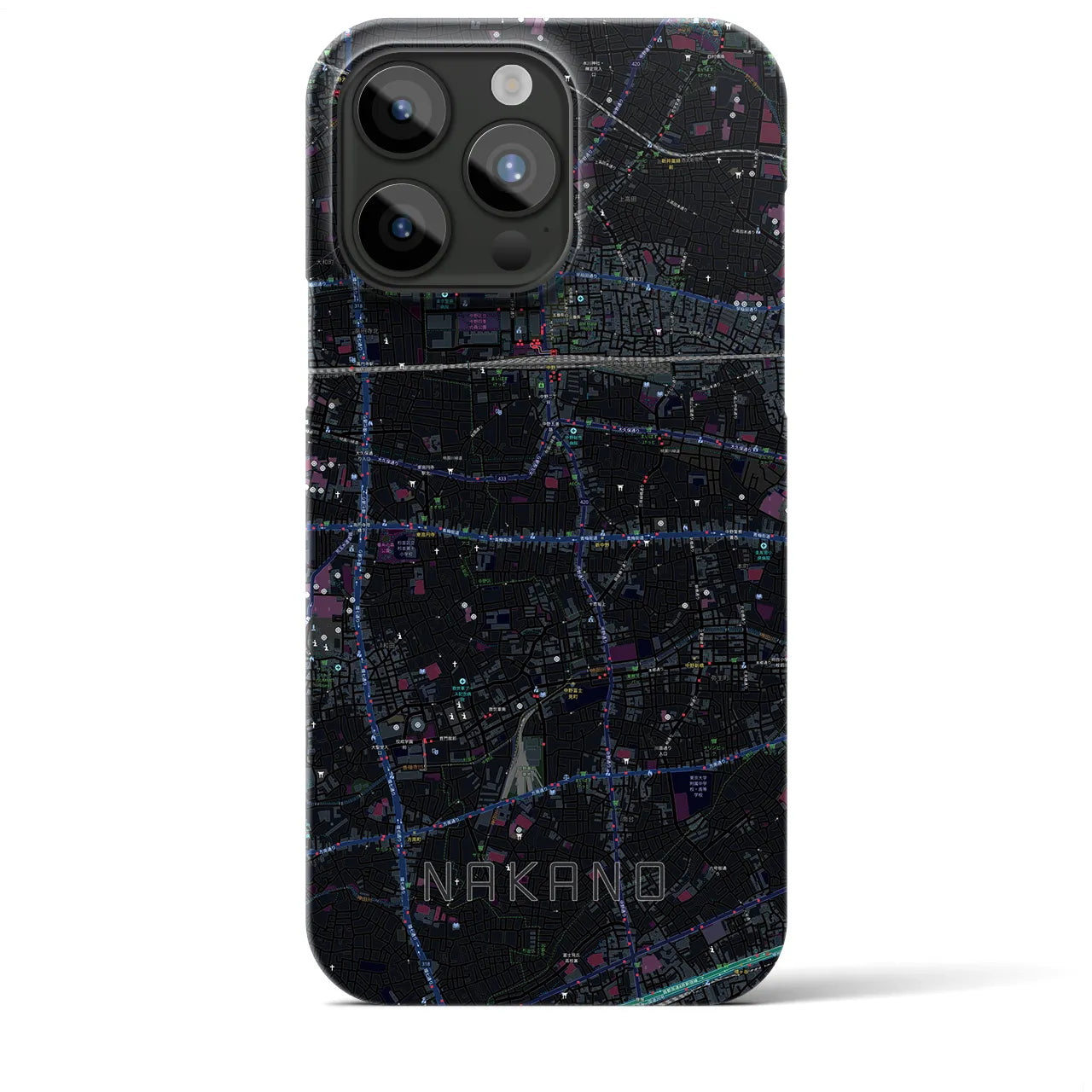 【中野(東京都)】地図柄iPhoneケース(バックカバータイプ)