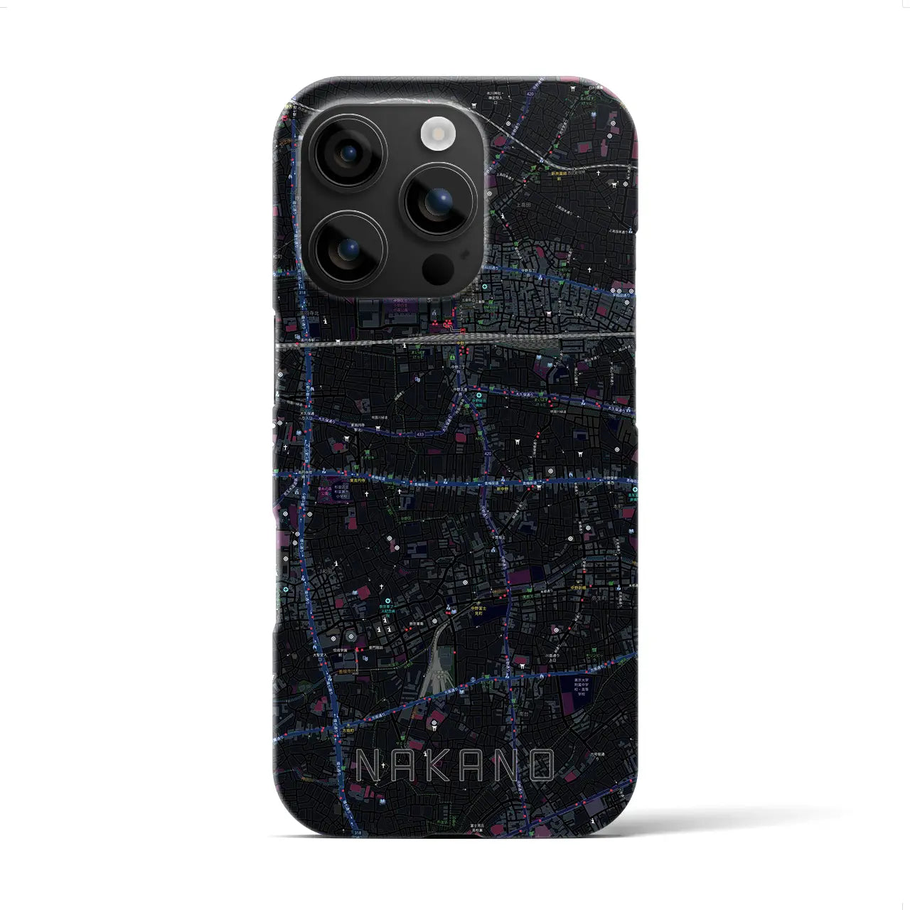 【中野(東京都)】地図柄iPhoneケース(バックカバータイプ)