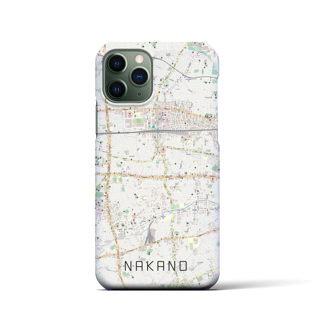 【中野(東京都)】地図柄iPhoneケース(バックカバータイプ)