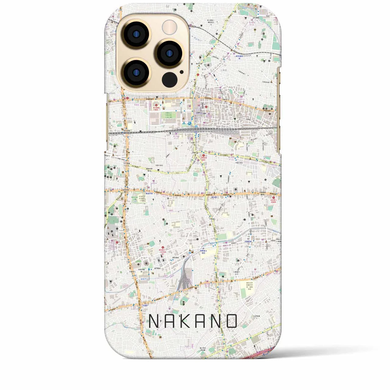 【中野(東京都)】地図柄iPhoneケース(バックカバータイプ)