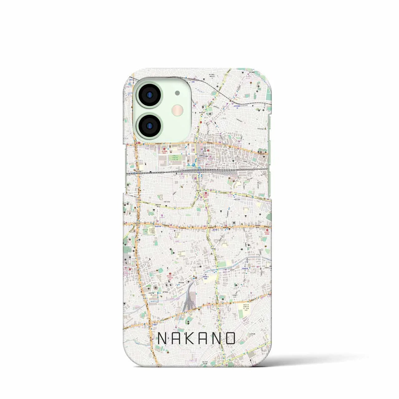 【中野(東京都)】地図柄iPhoneケース(バックカバータイプ)