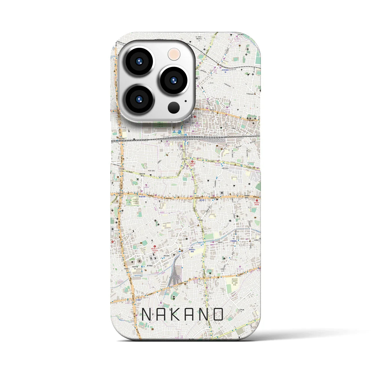 【中野(東京都)】地図柄iPhoneケース(バックカバータイプ)