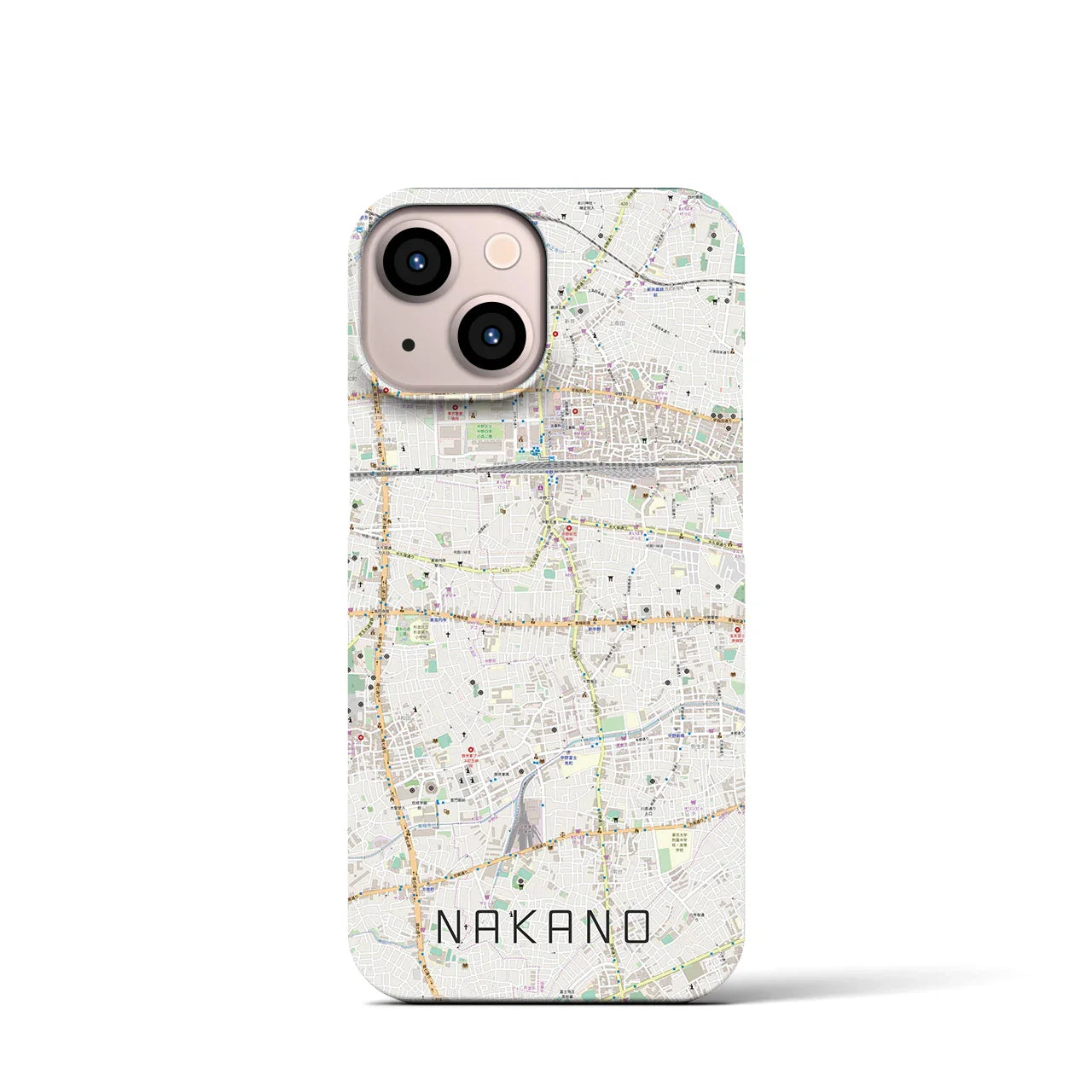【中野(東京都)】地図柄iPhoneケース(バックカバータイプ)