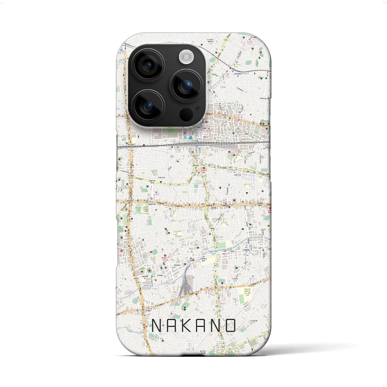 【中野(東京都)】地図柄iPhoneケース(バックカバータイプ)