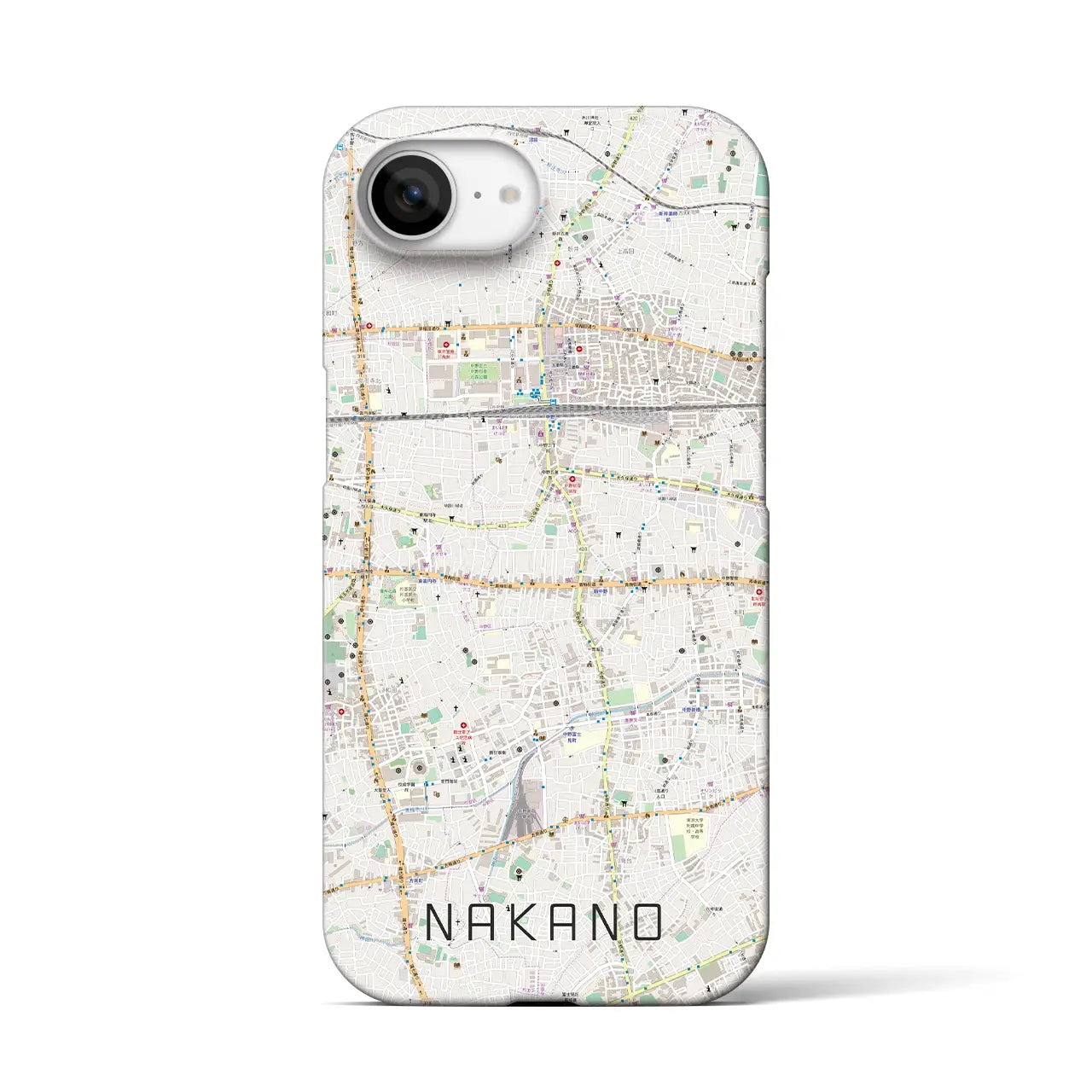 【中野(東京都)】地図柄iPhoneケース(バックカバータイプ)