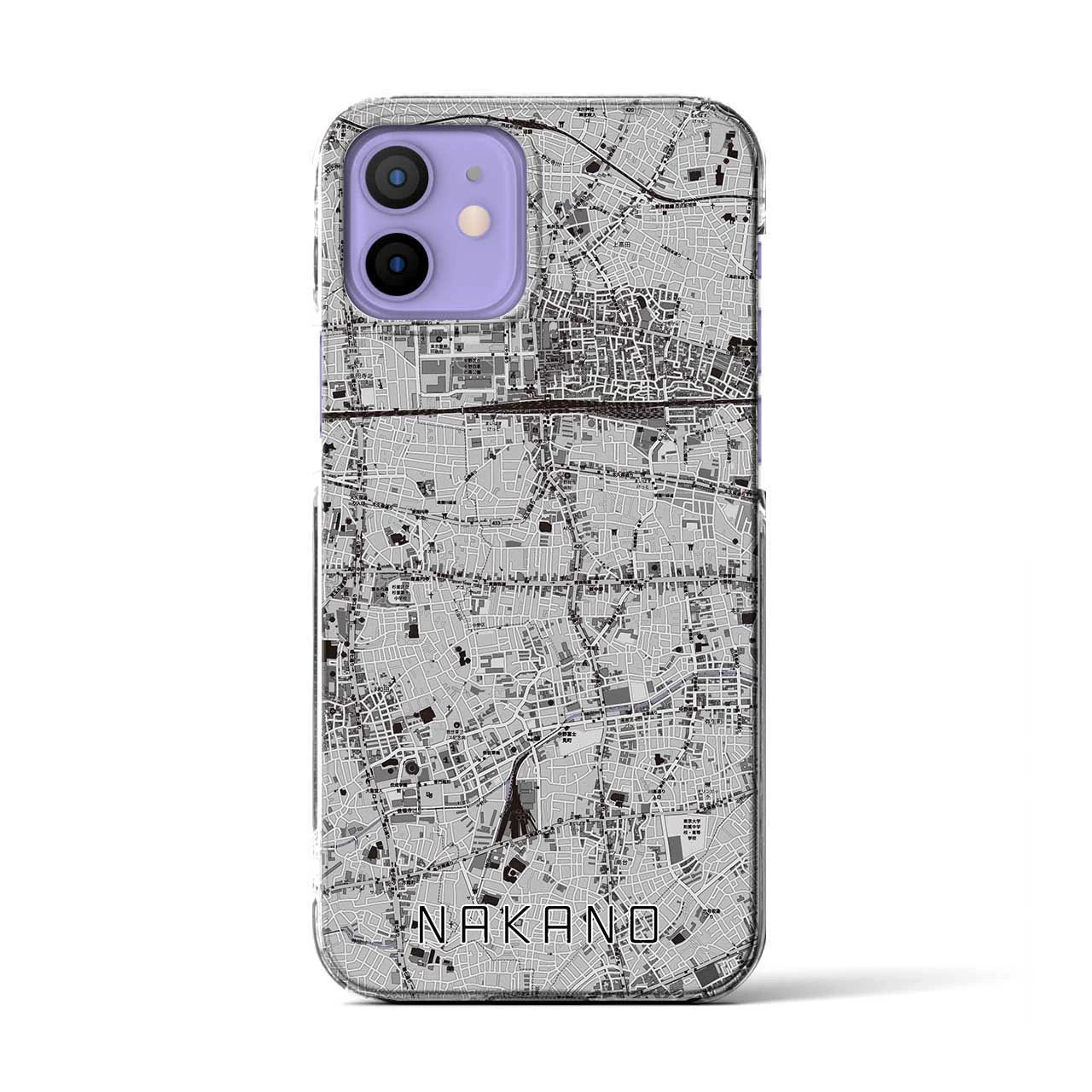 【中野(東京都)】地図柄iPhoneケース(クリアタイプ)