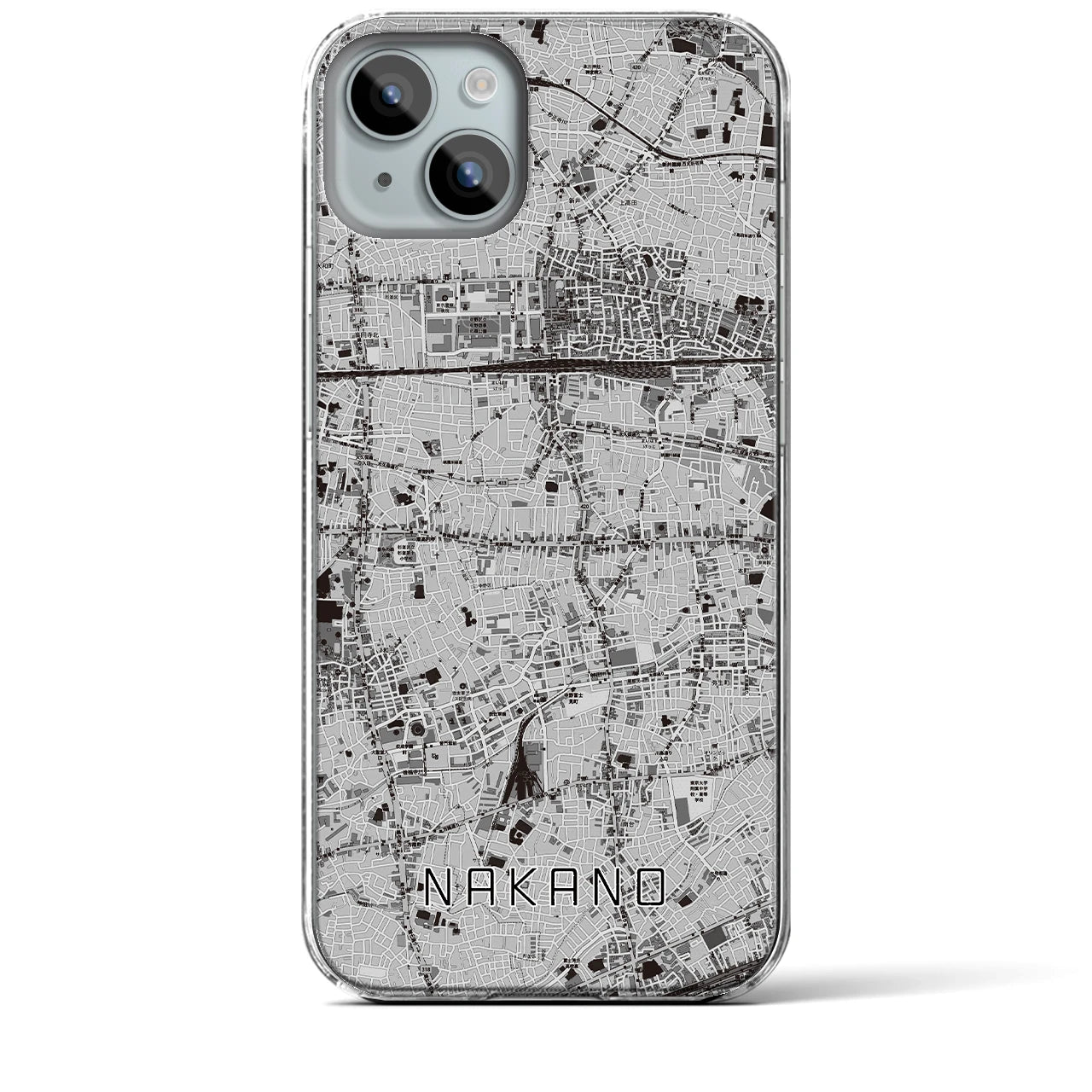 【中野(東京都)】地図柄iPhoneケース(クリアタイプ)