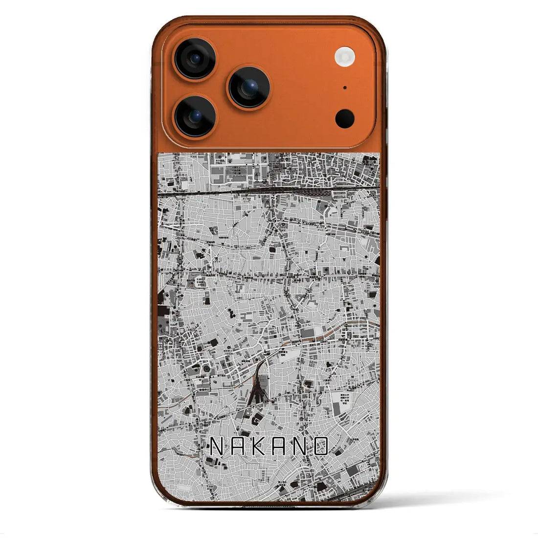 【中野(東京都)】地図柄iPhoneケース(クリアタイプ)
