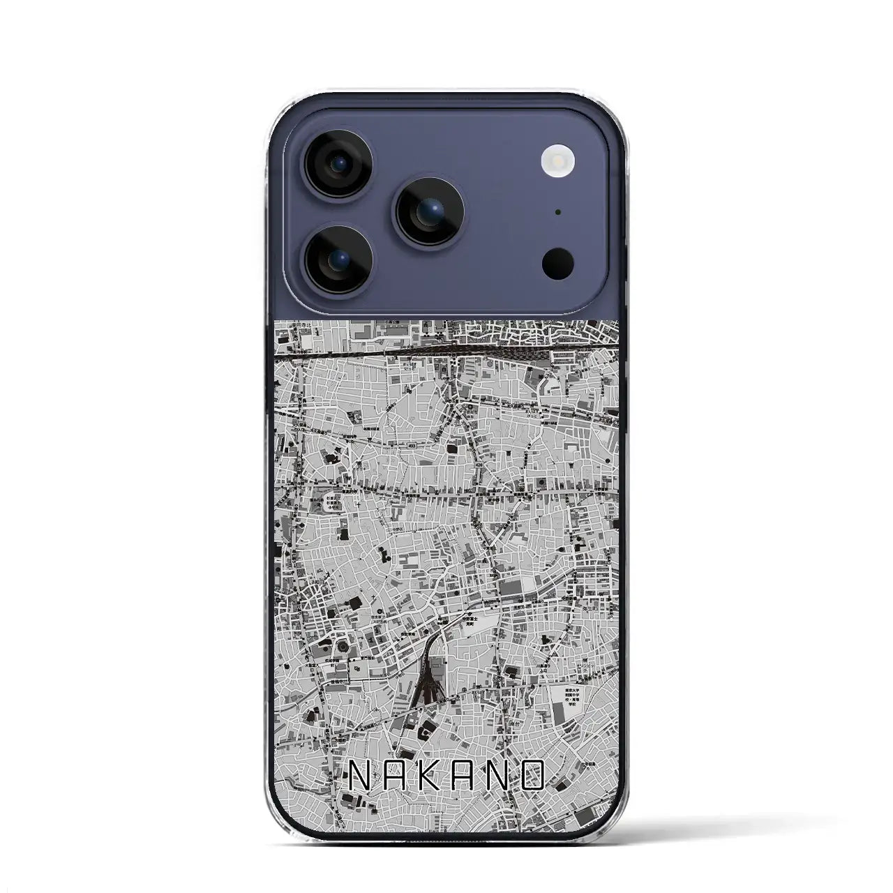 【中野(東京都)】地図柄iPhoneケース(クリアタイプ)