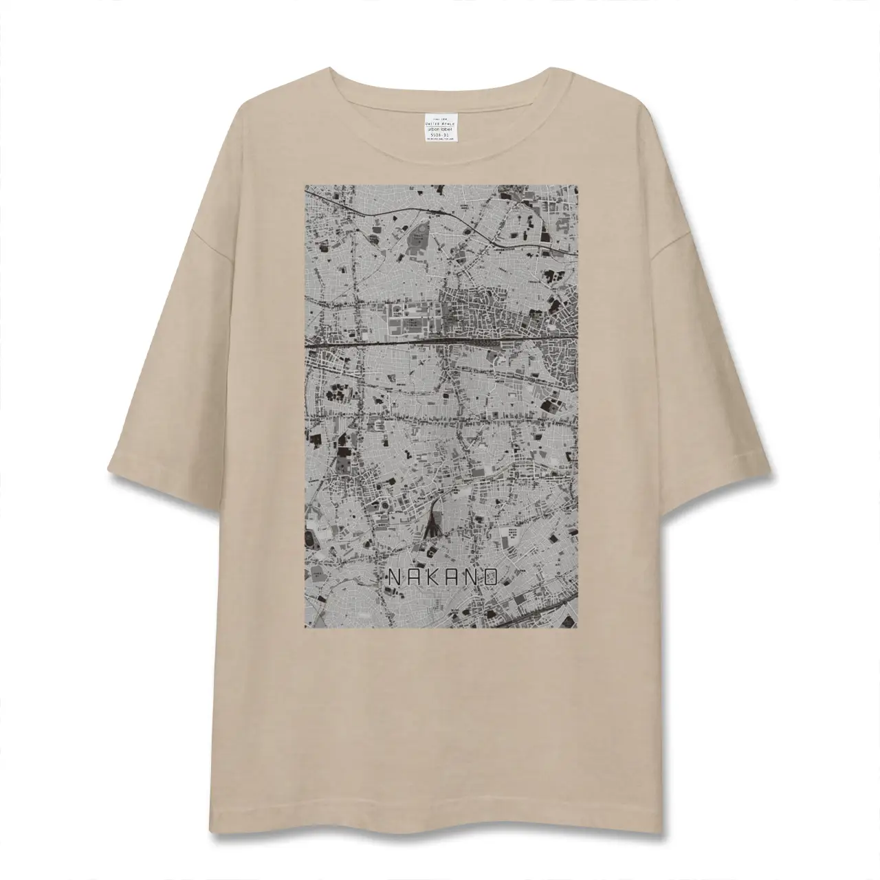 【中野(東京都)】地図柄ビッグシルエットTシャツ