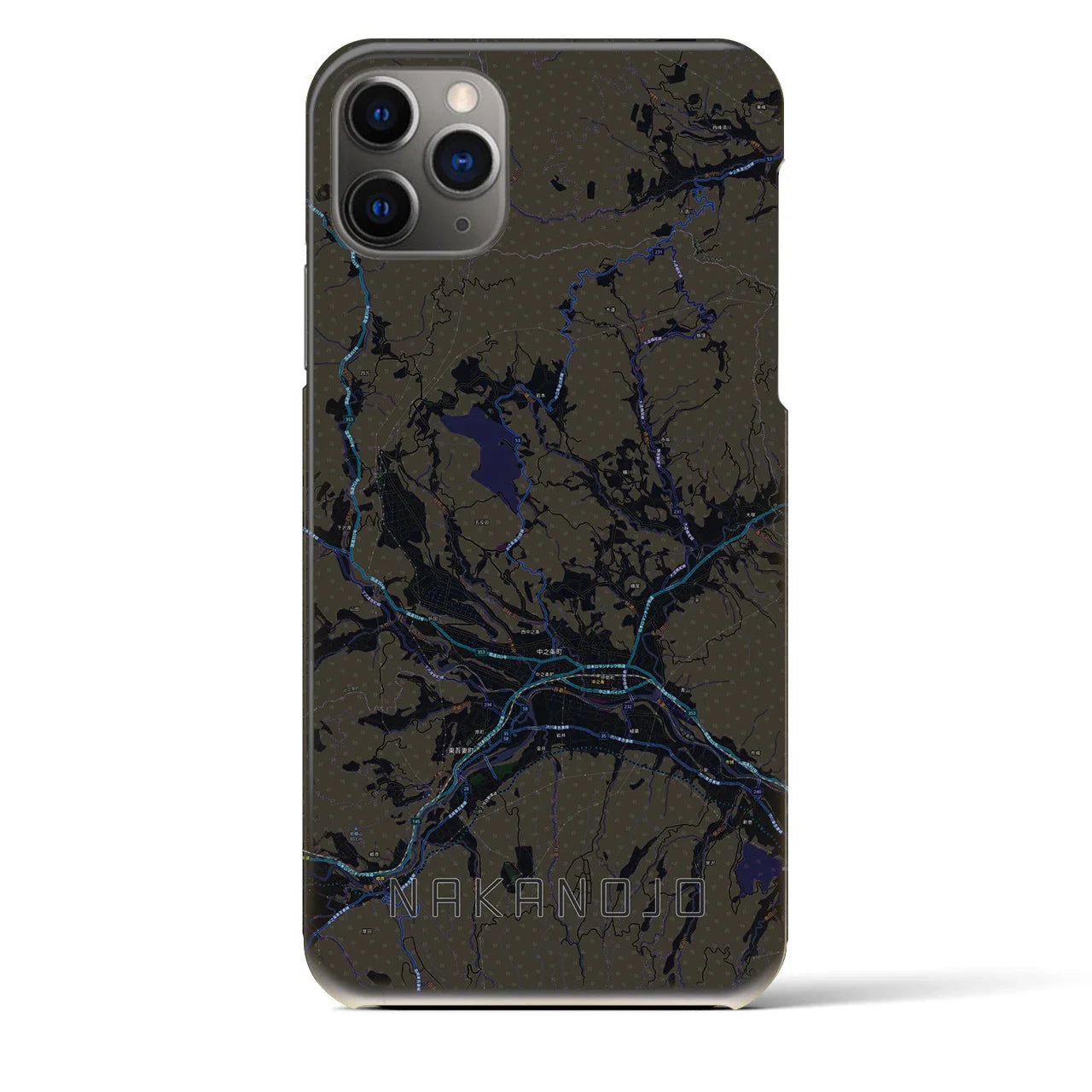 【中之条(群馬県)】地図柄iPhoneケース(バックカバータイプ)
