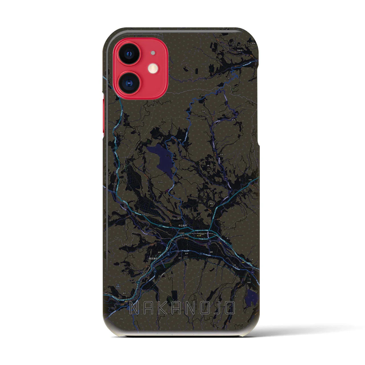 【中之条(群馬県)】地図柄iPhoneケース(バックカバータイプ)