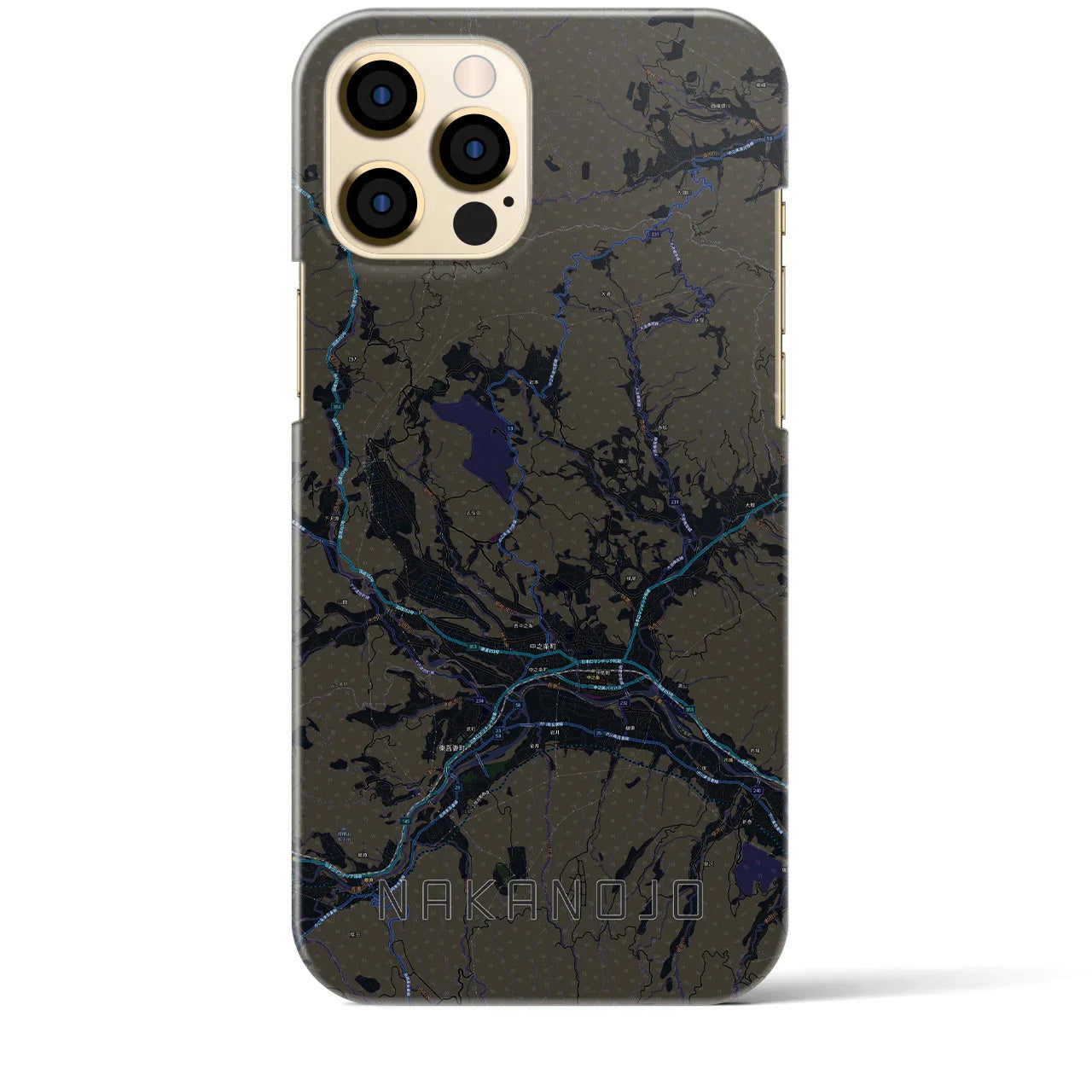 【中之条(群馬県)】地図柄iPhoneケース(バックカバータイプ)