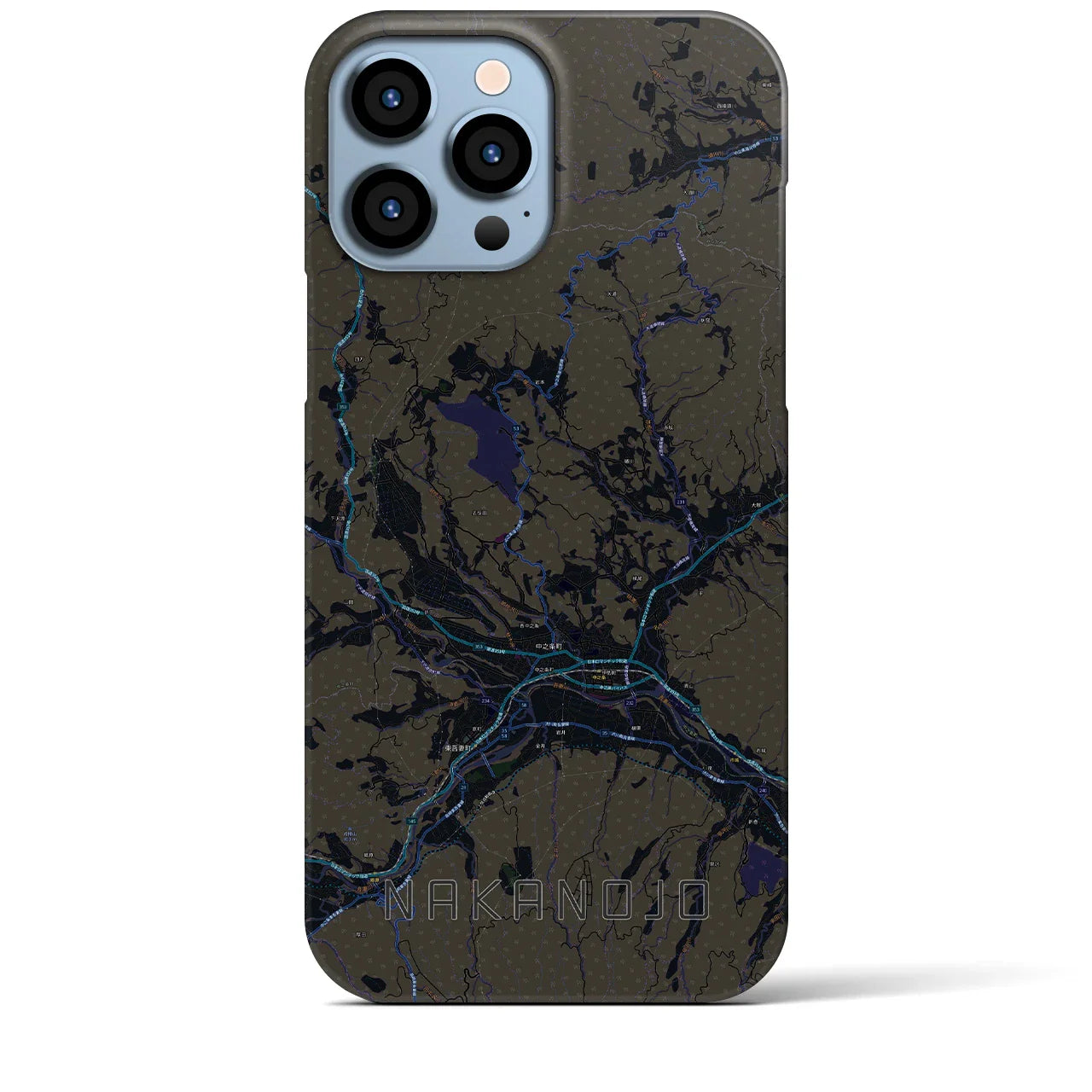 【中之条(群馬県)】地図柄iPhoneケース(バックカバータイプ)