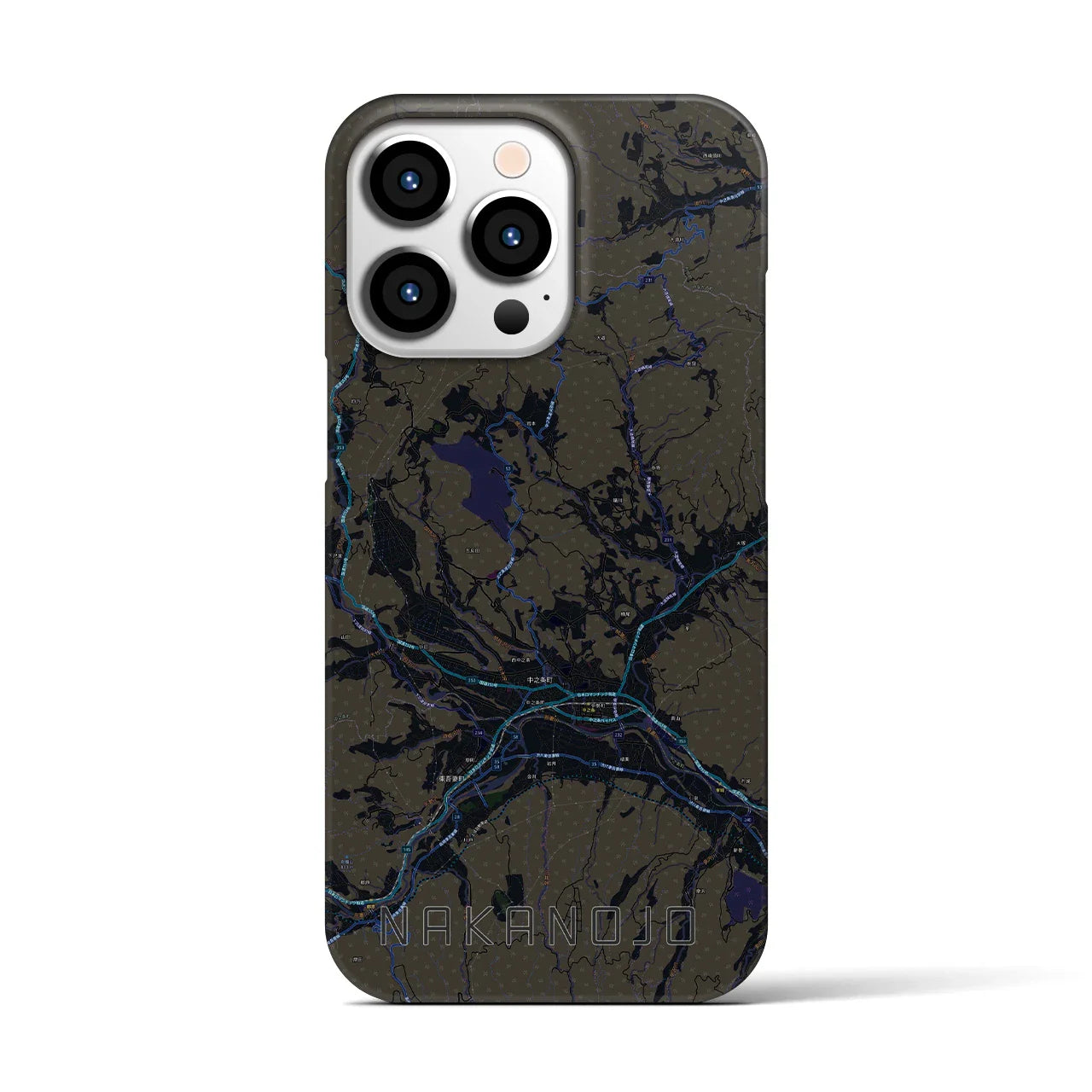【中之条(群馬県)】地図柄iPhoneケース(バックカバータイプ)