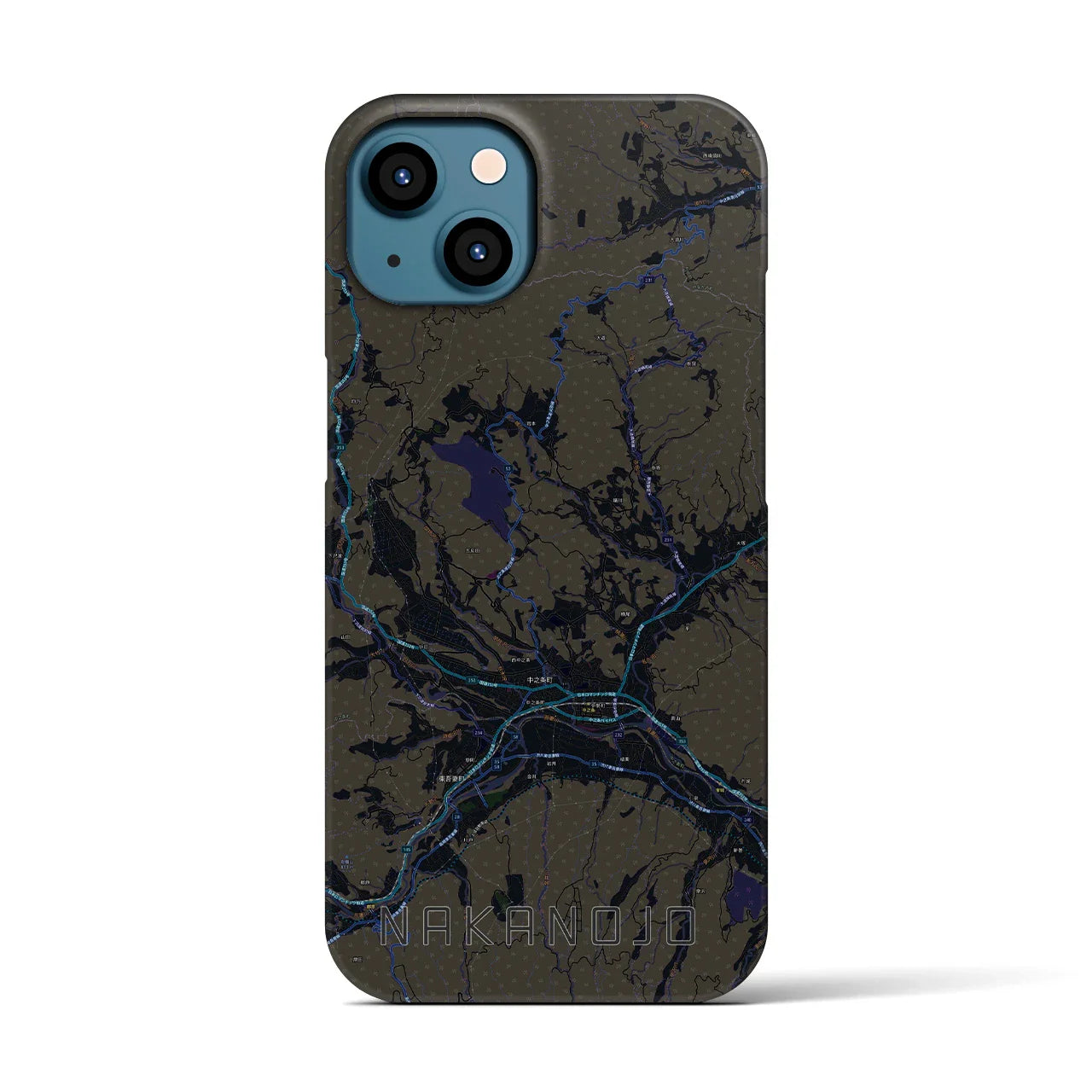 【中之条(群馬県)】地図柄iPhoneケース(バックカバータイプ)