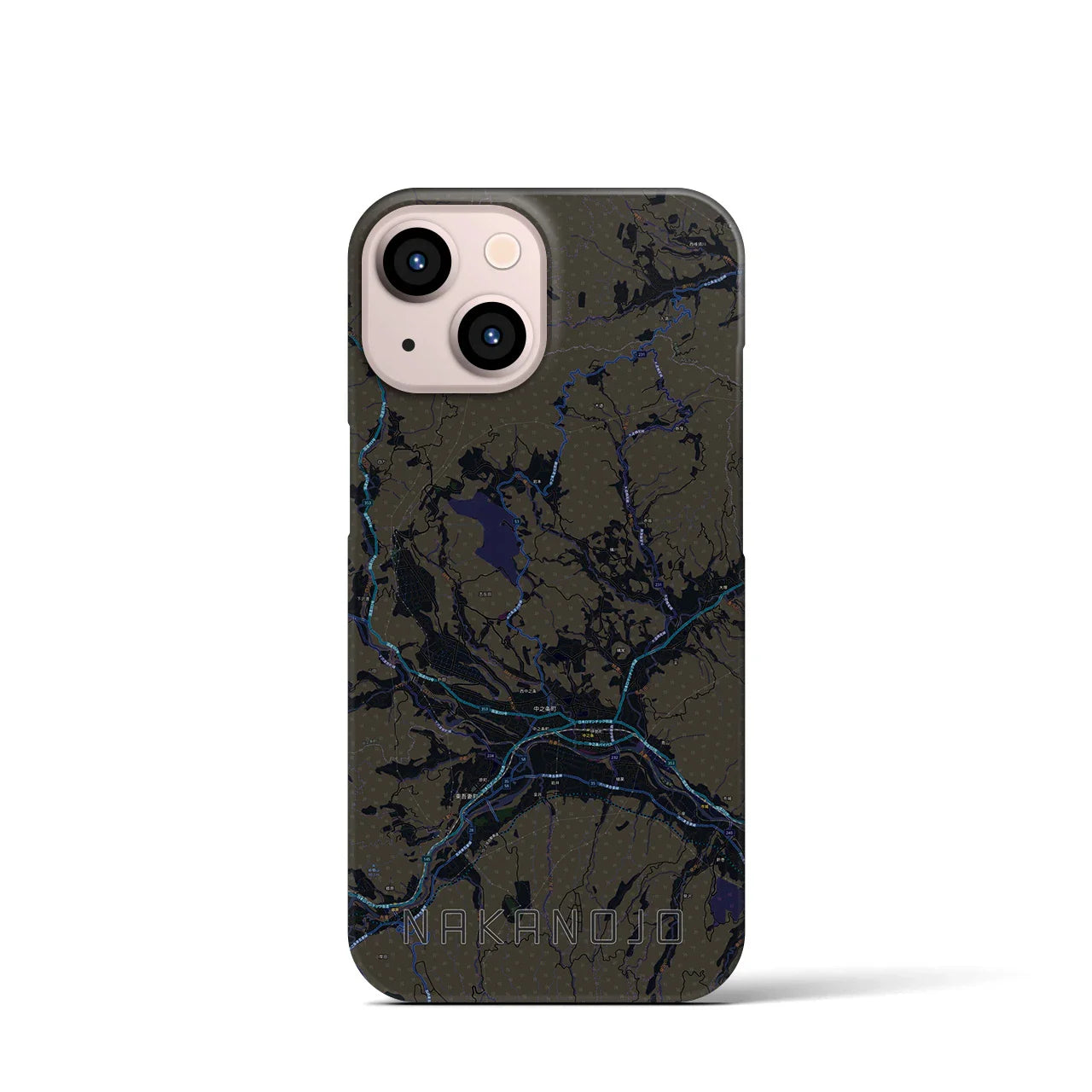 【中之条(群馬県)】地図柄iPhoneケース(バックカバータイプ)