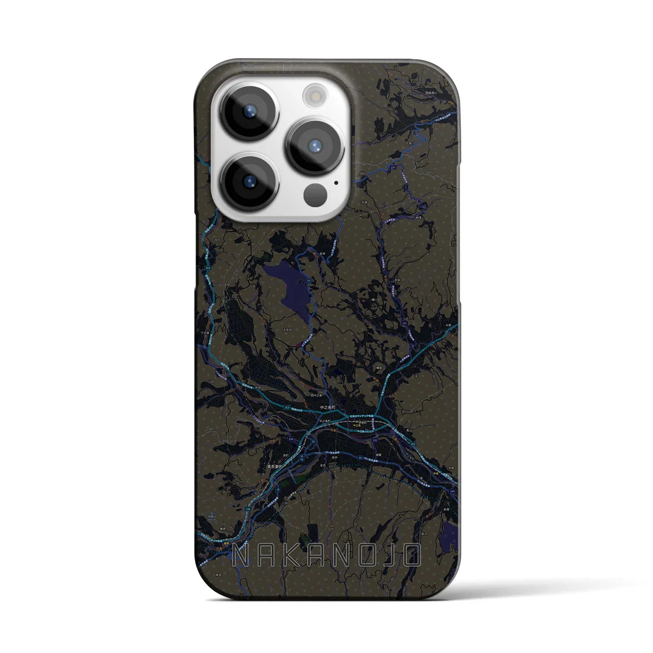 【中之条(群馬県)】地図柄iPhoneケース(バックカバータイプ)