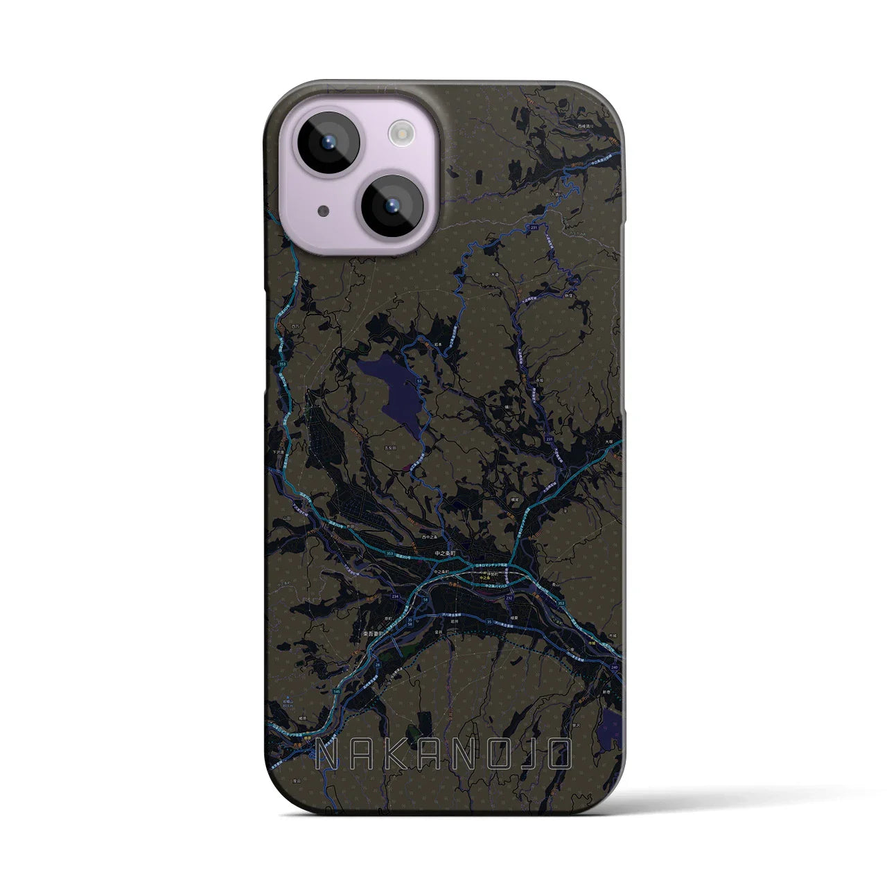 【中之条(群馬県)】地図柄iPhoneケース(バックカバータイプ)