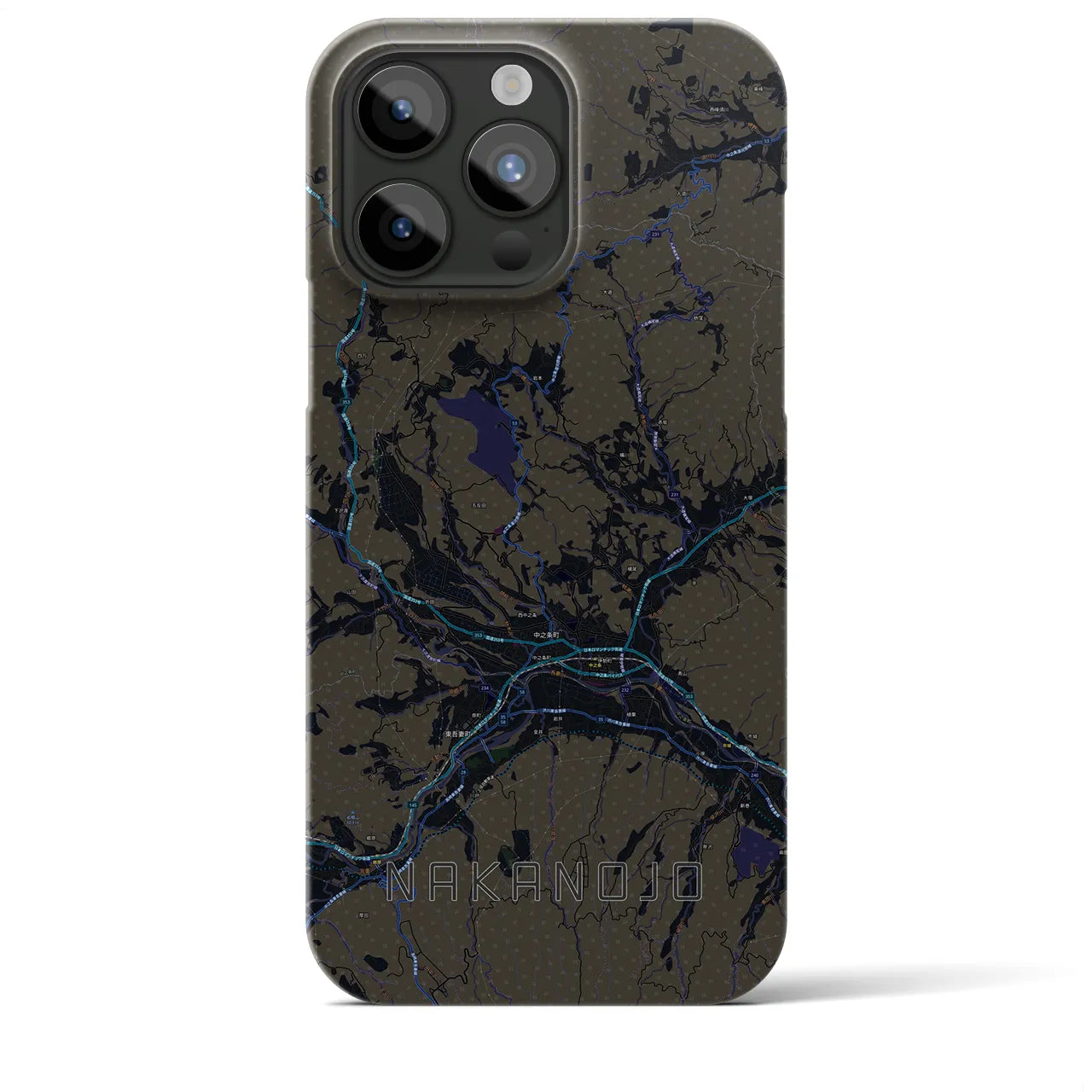 【中之条(群馬県)】地図柄iPhoneケース(バックカバータイプ)