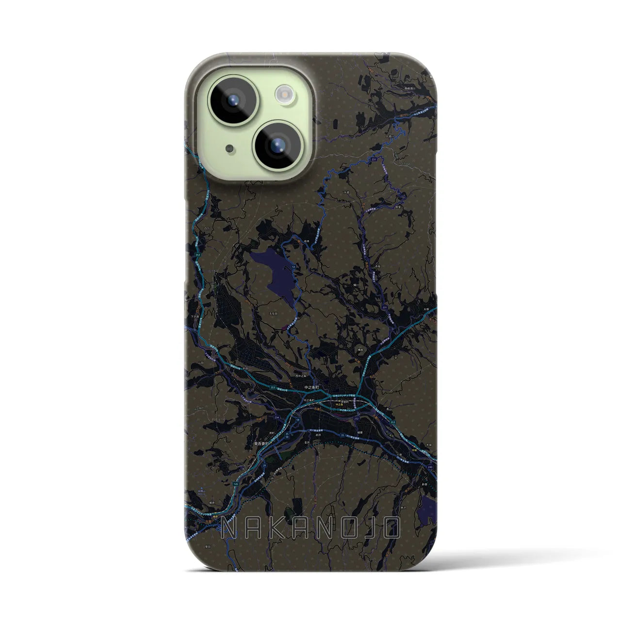 【中之条(群馬県)】地図柄iPhoneケース(バックカバータイプ)