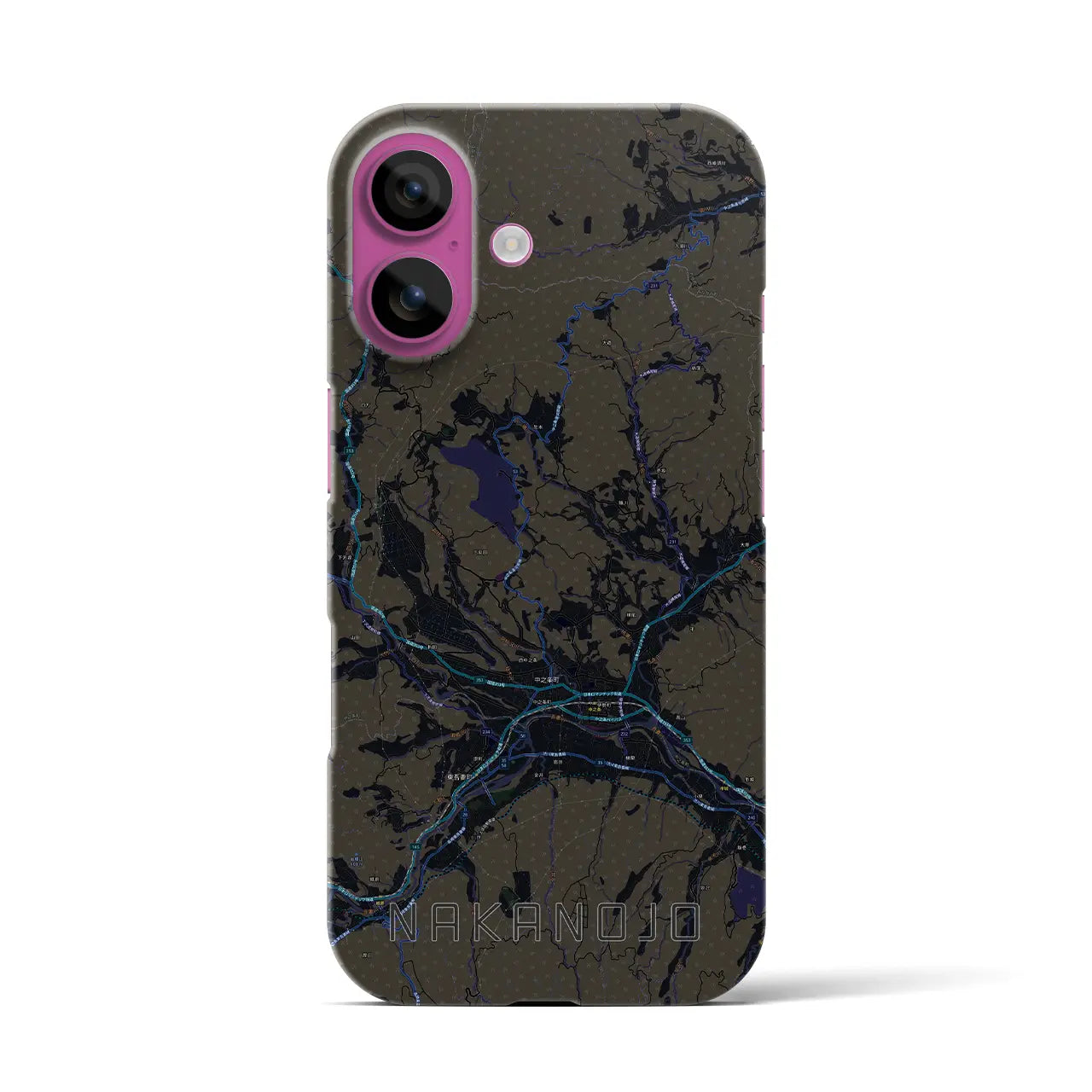 【中之条(群馬県)】地図柄iPhoneケース(バックカバータイプ)