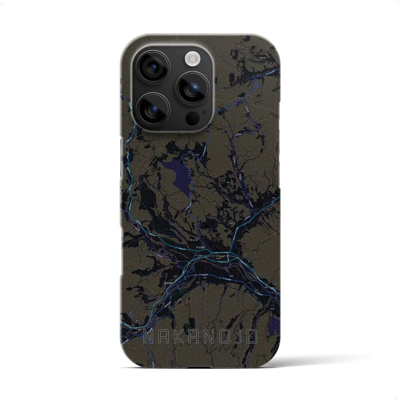 【中之条(群馬県)】地図柄iPhoneケース(バックカバータイプ)