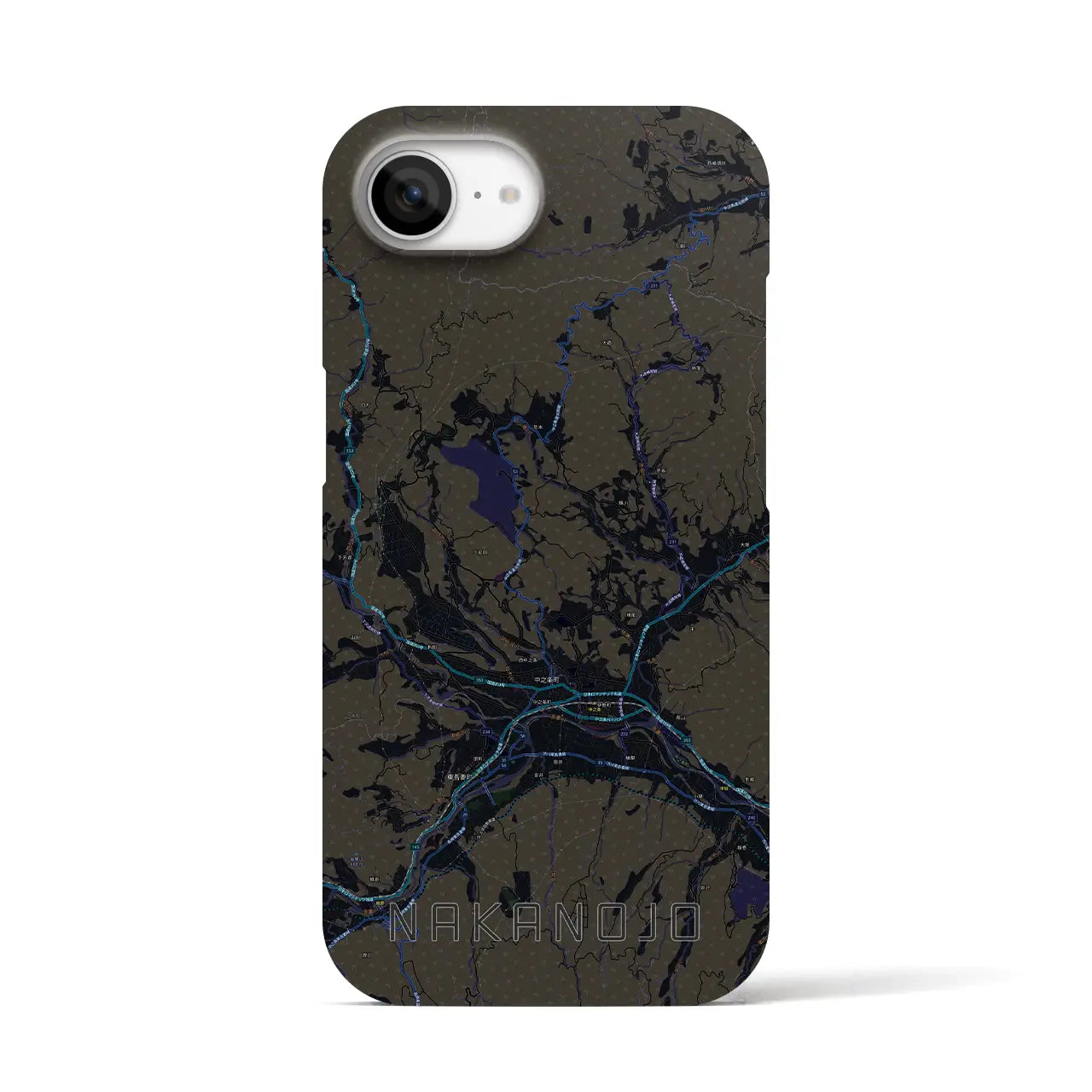 【中之条(群馬県)】地図柄iPhoneケース(バックカバータイプ)