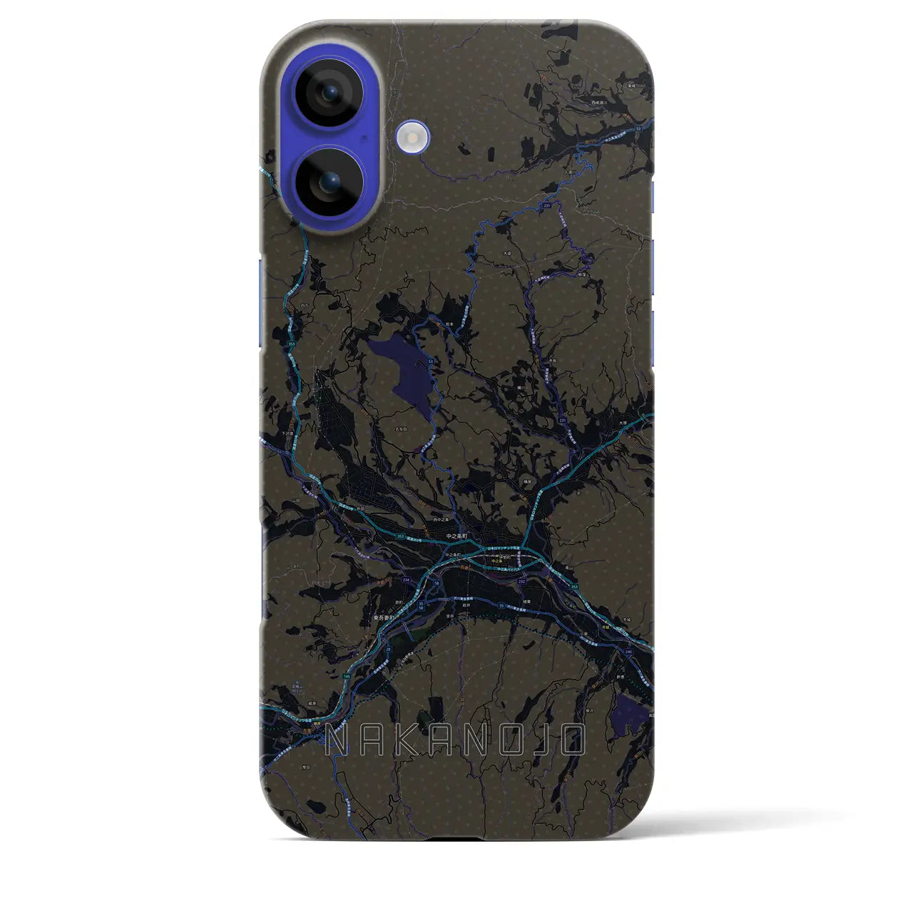 【中之条(群馬県)】地図柄iPhoneケース(バックカバータイプ)