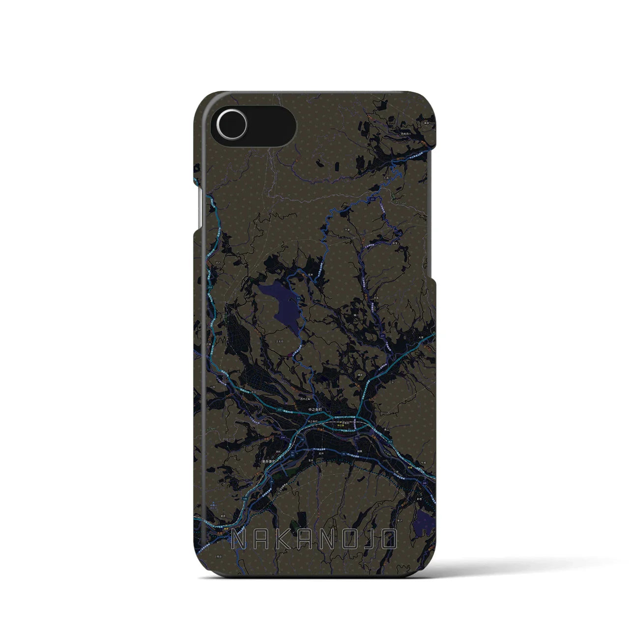 【中之条(群馬県)】地図柄iPhoneケース(バックカバータイプ)